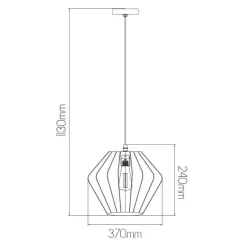 Fantasia STRINGS Susp. lamp black 1xE27 diam 37cm Hot