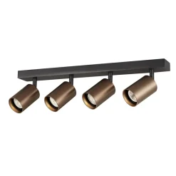 Fantasia TABOO 4L GU10 (excl) zwart + geborsteld brons, spot Outlet