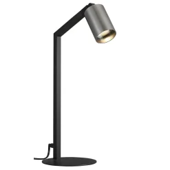 Fantasia TABOO 1L GU10 (excl) zwart + geborsteld staal, tafellamp Sale