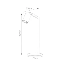 Fantasia TABOO 1L GU10 (excl) zwart + geborsteld brons, tafellamp Online