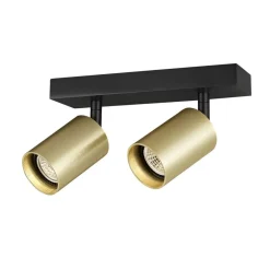 Fantasia TABOO 2L GU10 (excl) zwart + geborsteld goud, spot