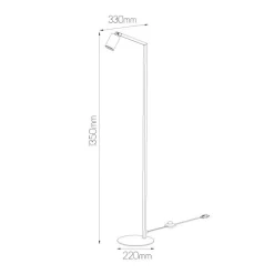 Fantasia TABOO 1L GU10 (excl) zwart + geborsteld staal, vloerlamp Hot