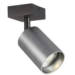 Fantasia TABOO 1L GU10 (excl) zwart + geborsteld staal, spot Hot