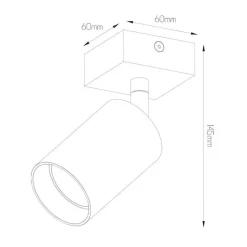 Fantasia TABOO 1L GU10 (excl) zwart + geborsteld brons, spot Hot