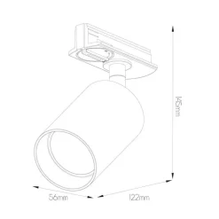 Fantasia TABOO 1L monofase trackspot GU10 (excl) zwart + geborsteld brons