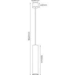 Fantasia TABOO pendel GU10 (excl) zwart Clearance