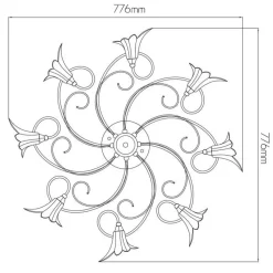 Fantasia TABOR ceiling lamp chrome 8xG9 LED incl.