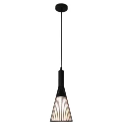 Fantasia THAN pendant 1x E27 matt black + cloth shade