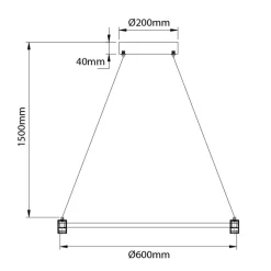 Fantasia TRENDSY LED PENDEL 37W HORIZONTAAL Ø600MM Clearance