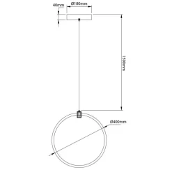 Fantasia TRENDSY LED Pendel 24W verticaal Ø400mm Sale