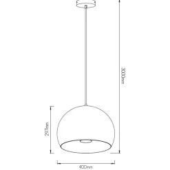 Fantasia XOLO pendant diam 400mm LED 7W dimmable sand black (300cm) Sale