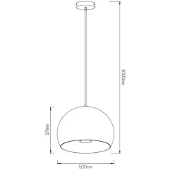 Fantasia XOLO pendant diam 500mm LED 12W dimmable sand black (300cm) Clearance