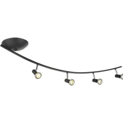 Fantasia Xzibit boog 4x GU10 5w LED zwart/chroom Clearance