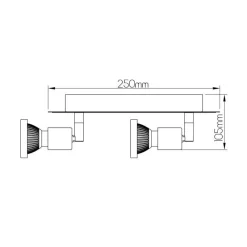 Fantasia XZIBIT 2L GU10 LED 5W dim incl. black / bronze Discount