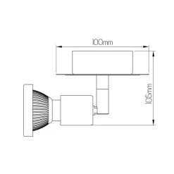 Fantasia XZIBIT 1L GU10 LED 5W dim incl. black / bronze Online