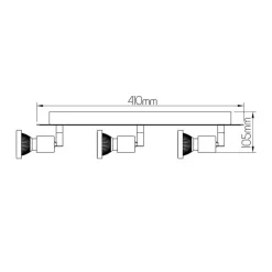 Fantasia XZIBIT 3L GU10 LED 5W dim incl. black / bronze Sale