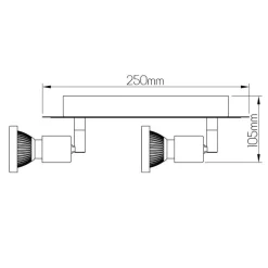 Fantasia XZIBIT 4L GU10 LED 5W dim incl. black / bronze Hot