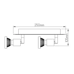 Fantasia XZIBIT spot head 4xGU10 5W LED black/Chrome Discount