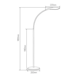 Fantasia ZONIC floor Lamp black power LED SMD 4,5W/660lm Best