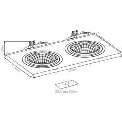 Fantasia ZOOM AR111 SQ 2L black incl. 2x AR111 12W 2700K 1130 lm New