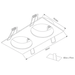 Fantasia ZOOM base 2L ALU 2x GU10 New
