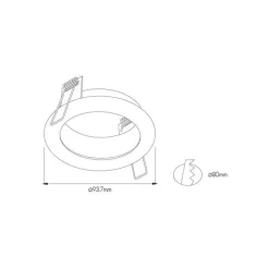 Fantasia ZOOM base white 1x GU10 round Clearance