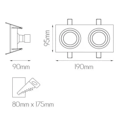 Fantasia ZOOM I 2L Alu/dim.glass LED 5W GU10 incl. Online