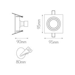 Fantasia ZOOM III 1L satin white/dim.glass LED 5W GU10 incl. Online