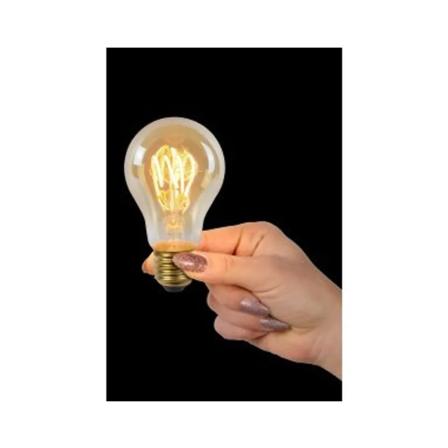 Lucide A60 TWILIGHT SENSOR - Filament lamp Buiten - Ø 6 cm - LED - E27 - 1x4W 2200K - Amber Discount