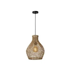 Lucide ALBAN - Hanglamp - Ø 35 cm - 1xE27 - Licht hout Discount