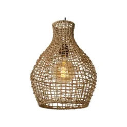 Lucide ALBAN - Hanglamp - Ø 35 cm - 1xE27 - Licht hout Discount