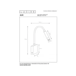Lucide ALEC Wandspot-Zwart-LED-1xG9-3W-2700K-Metaal Online