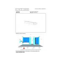 Lucide ALEXA Wandlamp Badk.-Mat Go.-LED-8W-3000K-IP44 New
