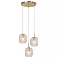 Lucide ALICENT - Hanglamp - Ø 35 cm - 3xE27 - Mat Goud / Messing Discount