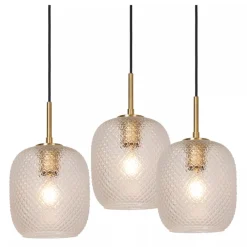 Lucide ALICENT - Hanglamp - Ø 35 cm - 3xE27 - Mat Goud / Messing Discount