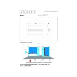 Lucide ALINE Wandlamp Badk.-Opaal-LED-12W-3000K-IP44-Glas Outlet