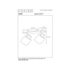 Lucide ALION - Plafondspot - 2xE14 - Zwart Outlet