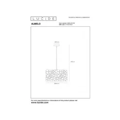 Lucide ALMELO Hanglamp-Zwart-1xE27-40W-Metaal