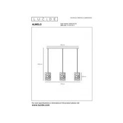 Lucide ALMELO Hanglamp-Zwart-3xE27-40W-Metaal Hot