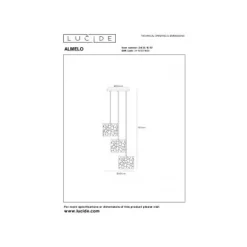 Lucide ALMELO Hanglamp-Zwart-3xE27-40W-Metaal Outlet