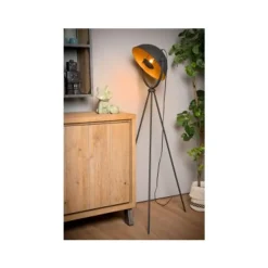 Lucide ALVARO - Vloerlamp - 1xE27 - Zwart Best