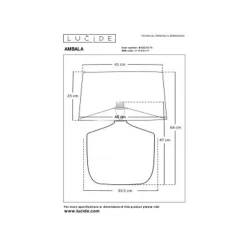 Lucide AMBALA Tafellamp-Nature.-1xE27-40W-Zeegra. Sale
