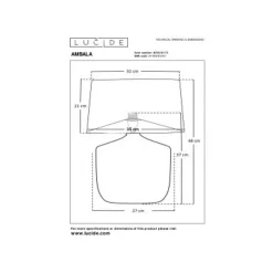 Lucide AMBALA Tafellamp-Nature.-1xE27-40W-Zeegra. Best