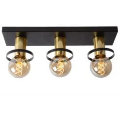 Lucide ANAKA - Plafonnière - 3xE27 - Zwart Online