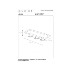 Lucide ANAKA - Plafonnière - 3xE27 - Zwart Online
