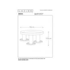 Lucide ANAKA - Plafonnière - Ø 30 cm - 3xE27 - Zwart Clearance