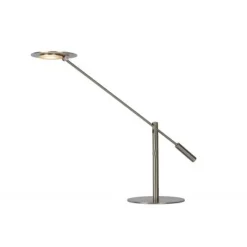 Lucide ANSELMO - Bureaulamp - Ø 25 cm - LED Dimb. - 1x9W 3000K - Mat chroom