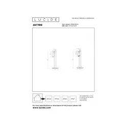 Lucide ANTRIM Tafellamp-Wit-LED Dimb.-2,2W-2700K-4V-IP54