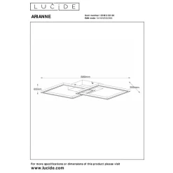 Lucide ARIANNE - Plafonnière - LED - CCT - 1x23W 2700K/4000K - Zwart Clearance