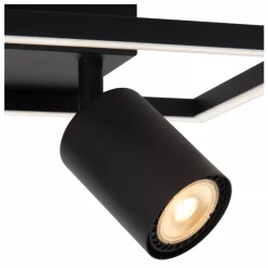 Lucide ARIANNE - Plafonnière - LED - 2xGeïntegreerde LED - 2xGU10 - Zwart Discount